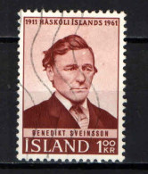 ISLANDA - 1961 - B. SVEINSSON - STATISTA - USATO - Usati