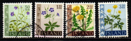 ISLANDA - 1960 - SERIE FIORI: CAMPANULA, GERANIO, DENTI DI LEONE, RANUNCOLO - USATI - Gebruikt