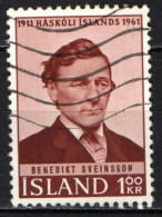 ISLANDA - 1961 - B. SVEINSSON - STATISTA - USATO - Gebraucht