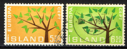 ISLANDA - 1962 - EUROPA UNITA - CEPT - USATI - Gebruikt