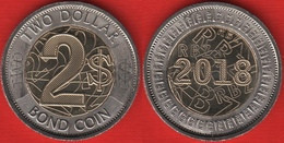 Zimbabwe 2 Dollars 2018 "Bond Coin" BiMetallic UNC - Zimbabwe