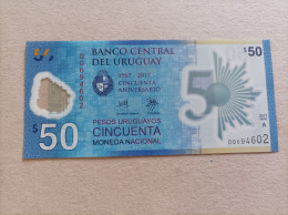 Billete De Uruguay De 50 Pesos, Año 2017, Serie A00694602, UNC - Uruguay