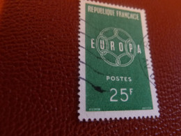 Europa - 25f. - Yt 1218 - Vert - Oblitéré - Année 1959 - - 1959