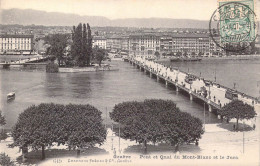 SUISSE - Genève - Pont Et Quai Du Mont-Blanc Et Le Jura - Carte Postale Ancienne - Genève