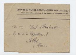 Bande-journaux ,imprimés ,Oeuvre Notre Dame Du Suffrage, Nîmes,montpellier, Andrieu, Albi - Journaux