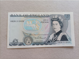 Billete De Inglaterra De 5 Libras, Año 1987, UNC - 5 Pond