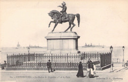 FRANCE - 50 - CHERBOURG - La Statue De Napoléon Ier Et Ka Rade - Carte Postale Ancienne - Cherbourg