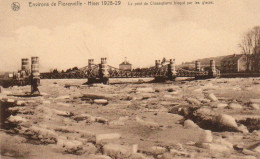 Environs De Florenville  Hiver 1928-29 Le Pont De Chassepierre Bloqué Par La Glace Voyagé En 1938 - Florenville