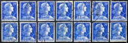 1955 - Y&T : N° 1011B - 20 F. Bleu - Marianne De Muller - 14 Ex. Oblitérés - 1955-1961 Marianne (Muller)