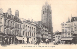 FRANCE - 59 - DUNKERQUE - Place Jean Bart Et Le Beffroi - Carte Postale Ancienne - Dunkerque