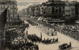 Bruxelles : 75e Anniversaire De L'Indépendance Belge - Défilé Des Ecoles 2 Juillet 1905 ( 4 Cartes) - Fêtes, événements