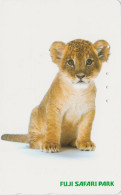 Télécarte JAPON / 110-016 - ANIMAL - Félin LION Lionceau SERIE FUJI SAFARI PARK JAPAN Phonecard - BE 628 - Jungle