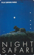 Télécarte JAPON / 110-016 - ANIMAL - Félin LION At Night / SERIE FUJI SAFARI PARK - JAPAN Phonecard - 630 - Jungle