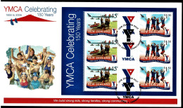 New Zealand 2005 YMCA Celebrating 150 Years Sheetlet FDC  - FDC