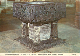 CPSM Winchester Cathedral-The Font-Black Marble From Tournai-Timbre      L2242 - Winchester