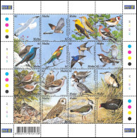 Malte** - Oiseaux / Vogels / Vögel / Birds - Loriot D'Europe -  Faucon Crécerelle - Merle Bleu - Hirondelle De Fenêtre.. - Spatzen