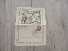 Carte Lettre Illustrée Journée Du Timbre 1943 Cachet Béziers Vigne Viticulture St Aphrodise - Cachets Commémoratifs