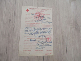 Lettre France Croix Rouge Française Dakar Sénégal Message à Transmettre Severac Aveyron 1943 - Guerre De 1939-45