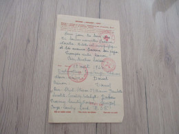 Lettre France Croix Rouge Française Dakar Sénégal Message à Transmettre Severac Aveyron 1943 - Guerre De 1939-45