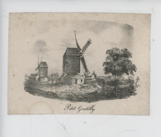 Petit Gentilly - Gentilly Moulins à Vent (gravure Dessin 14,5X10,5 Ni N° Ni éditeur) - Gentilly