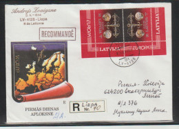 Lettonie. Latvia .1996 Europa. Lettre Pour La Russie. - 2000