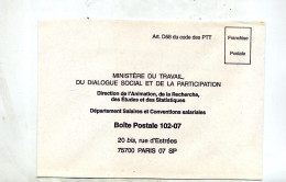 Enveloppe Reponse Ministere Travail - Cards/T Return Covers