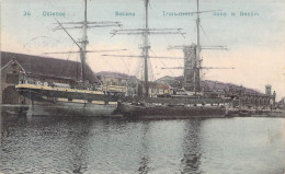 BELGIQUE - OSTENDE - Bateau Trois Mats Dans Le Bassin - Carte Postale Ancienne - Oostende