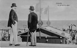 BELGIQUE - OSTENDE - Le Roi Sur La Digue - Carte Postale Ancienne - Oostende