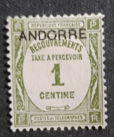 Andorre Français > Timbres-taxe > Neufs N°9 (*) - Ongebruikt