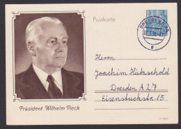 Wilhelm Pieck Bildpostkarte 1. Präsident Der DDR - Postcards - Used