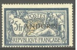 ANDORRE STAMP TIMBRE N° 21 \" MERSON 5F BLEU ET CHAMOIS 1931 \" NEUF Xx TTB - Other & Unclassified
