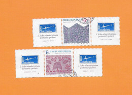 CZECH REPUBLIC 2003 Gestempelt°Used  MiNr. 351-352 (Zierfelder)   KUNST # VOLKSKUNST # "Klöppelspitze" - Used Stamps