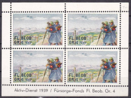 Schweiz Kleinbogen Soldatenmarken Postfrisch Fl.Beob. Gr.4 - Altri & Non Classificati