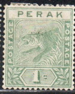 MALAYA PERAK MALESIA 1892 1895 TIGER  1c MH - Perak