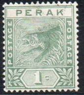 MALAYA PERAK MALESIA 1892 1895 TIGER  1c MH - Perak