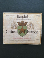 Etiquette De Vin Château De Pibarnon Bandol 1986 Comte De Saint Victor - Languedoc-Roussillon