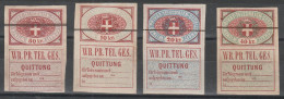 480 Austria  1870 - Telegrafi La Serie Senza L’ 1,20 Kr, N. 17/20. Firmati Raybaudi. Cat. € 1000,00.- MH - Télégraphe