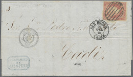 China: 1857 (Dec 7) Entire Letter From Shanghai To Cadiz (Spain), Privately Carr - Other & Unclassified