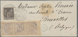 China: 1892 (Sept 23) Cover (opened For Display) From Peking To Brussels, Prepai - 1912-1949 República
