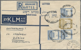 Palestine: 1935/1938, Two Different Postal Stationery Envelops For Registration, - Palestine