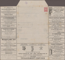 Thematics: Advertising Postal Stationery: 1880, Reklame-Faltbrief Der "Gesellsch - Other