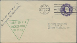 Rocket Mail: 1935. Cover ROCKETMAIL (#6C1a) 'Damaged' Brooklyn N.Y. Sep 23, 1935 - Other & Unclassified