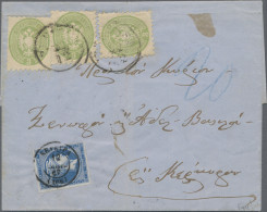 Österreichische Post In Der Levante: 1867, MODERIERTES 9 Kr.-PORTO Als DOPPELFRA - Eastern Austria