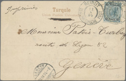 Österreichische Post In Der Levante: 1900/04 Ein Brief Von Beirut Nach Zürich Pl - Eastern Austria