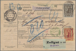 Österreichische Post In Der Levante: 1911 Paketkarte Für Ein Paket Von Constanti - Eastern Austria