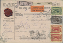 Österreichische Post In Der Levante: 1913, 10 Pia, 5 Pia. And 2 Pia. (pair) Tied - Eastern Austria