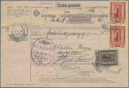 Österreichische Post In Der Levante: 1914 Paketkarte Für Ein Paket Von Vathy (In - Eastern Austria