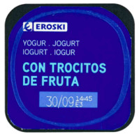 Tapa De Yogur, Yogurt - Eroski - España - Milchdeckel - Kaffeerahmdeckel