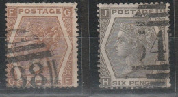 529 Gran Bretagna  1872-73 - Effige Della Regina Vittoria N. 47/48. - Used Stamps