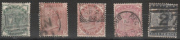 535 Gran Bretagna  1880-81 - Effige Della Regina Vittoria N. 67/71. - Gebruikt